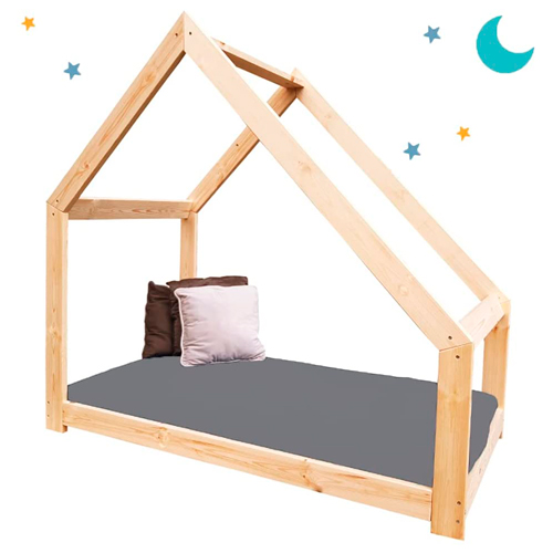 NeedSleep® cama infantil niño cama casita montessori | 140x70 160 x80 180x90 | cama juvenil | cama bebe | niña niño | casitas de madera infantiles | Asimétrico